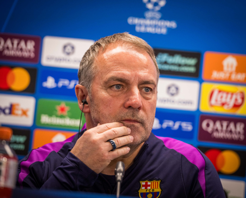 label.aria.barcelonabadge 'Tenemos que jugar a nuestra manera' El técnico alemán desvela el planteamiento del Barça antes del partido de ida de cuartos de final de la Liga de Campeones ante el primer equipo del Atlético de Madrid label.aria.clock Hace 30 min