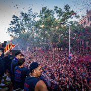 Escudo del FC Barcelona Alegría blaugrana en Barcelona Miles de aficionados se unieron al Barça para una velada de celebraciones tras ganar el título de liga número 29 del club y conseguir la Supercopa de España el pasado enero Primer Equipo Fecha de publicación Hace 42 minutos