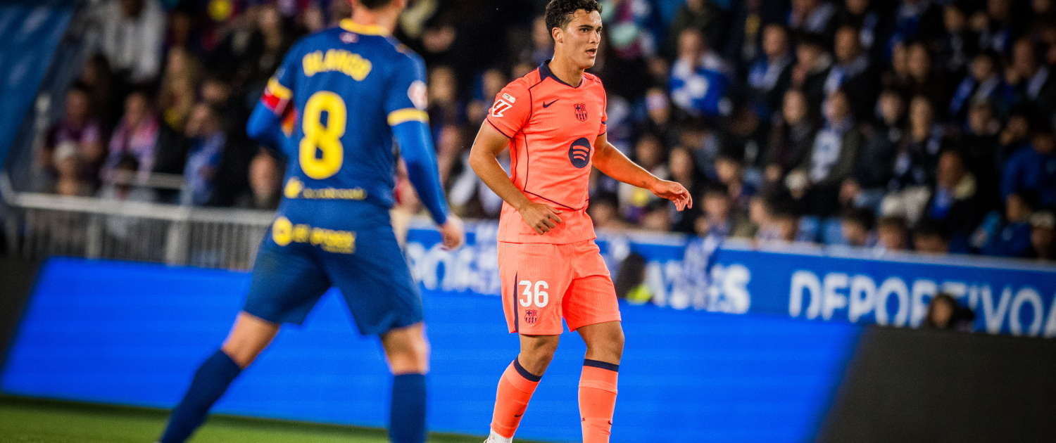 Escudo del FC Barcelona Álvaro Cortés debuta El central aragonés debuta como titular en el primer equipo de Mendizorrotza Fecha de publicación Hace 1 hora