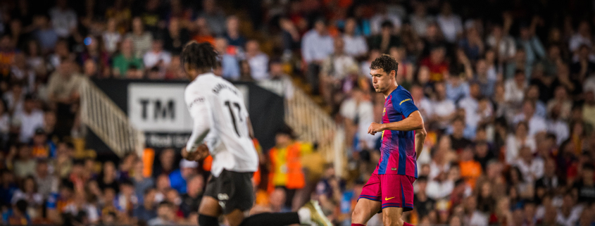 Escudo del FC Barcelona Christensen regresa El central danés juega en el estadio de Mestalla tras regresar de una lesión Primer Equipo Fecha de publicación Hace 1 hora