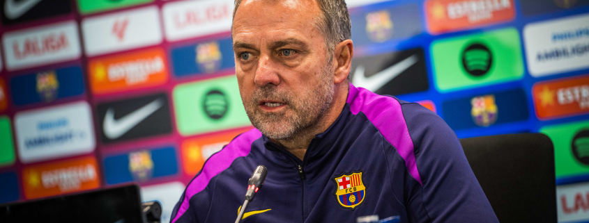Escudo del FC Barcelona Flick preparado para 'el paso final' El técnico del FC Barcelona con su visión de cara al histórico partido del domingo ante el Real Madrid Primer Equipo Fecha de publicación Hace 58 Minutos