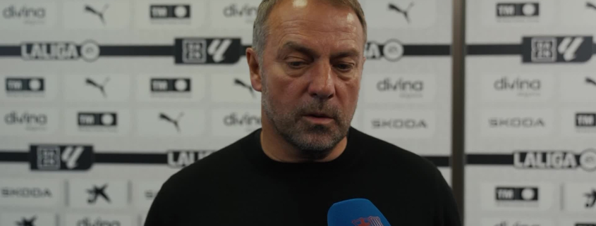 Escudo del FC Barcelona Hansi Flick: 'La derrota no cambia la temporada que hemos tenido' El técnico alemán dice que la derrota ante el Valencia en la última jornada de la Liga no refleja la excelente victoria del primer equipo en Liga y Supercopa 2025/26 Fecha de publicación hace 8 horas