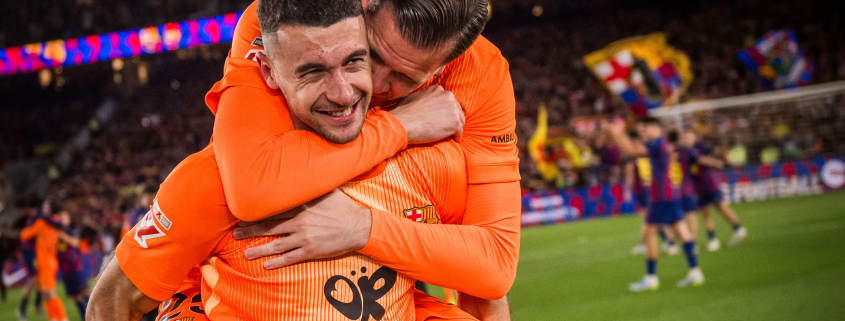 Escudo del FC Barcelona Primera Liga para cuatro jugadores Joan García, Marcus Rashford, João Cancelo y Roony Bardghji se han proclamado campeones de España por primera vez Primer Equipo Fecha de publicación Hace 1 hora