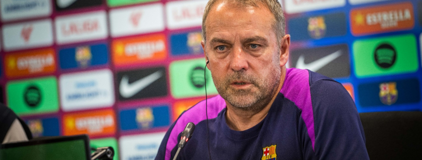 Escudo del FC Barcelona 'Queremos ganar el último partido' El técnico azulgrana hace balance de la temporada y desea al equipo femenino lo mejor en la final de la Champions Primer Equipo Fecha publicada hace 1 hora