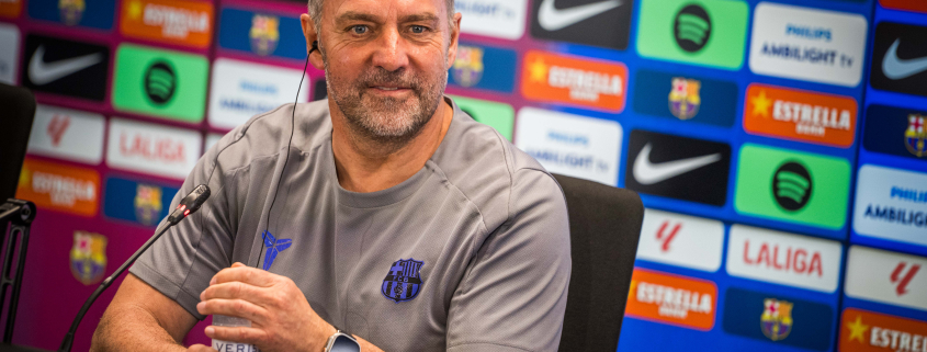 Escudo del FC Barcelona 'Tenemos que jugar al mismo nivel' El técnico destaca la importancia de mantener la intensidad y rendir como en el partido contra el primer equipo del Getafe Fecha de publicación Hace 1 hora