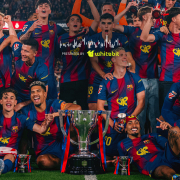 Escudo del FC Barcelona Victoria del Clásico y título de Liga el mejor momento de mayo La jornada memorable en Spotify Camp Nou se lleva los votos de la afición azulgrana Primer Equipo Fecha de publicación Hace 21 Mins