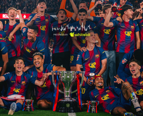 Escudo del FC Barcelona Victoria del Clásico y título de Liga el mejor momento de mayo La jornada memorable en Spotify Camp Nou se lleva los votos de la afición azulgrana Primer Equipo Fecha de publicación Hace 21 Mins