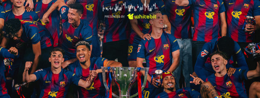 Escudo del FC Barcelona Victoria del Clásico y título de Liga el mejor momento de mayo La jornada memorable en Spotify Camp Nou se lleva los votos de la afición azulgrana Primer Equipo Fecha de publicación Hace 21 Mins