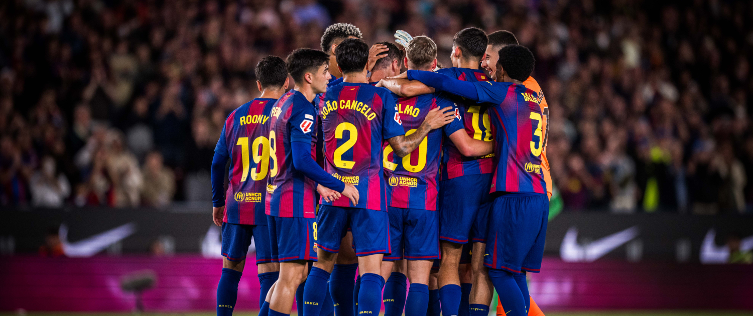 Escudo del club FC Barcelona Los cinco mejores partidos de la temporada Elegimos los partidos que destacaron por encima de todos en el Primer Equipo 2025/26 Fecha de publicación Hace 8 Minutos