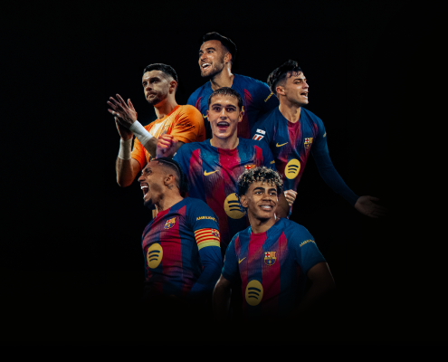 Escudo del club FC Barcelona Seis jugadores del Equipo de la Temporada Joan García, Eric García, Cubarsí, Lamine Yamal, Raphinha y Pedri han sido elegidos en el Primer Equipo Fecha de publicación Hace 38 minutos