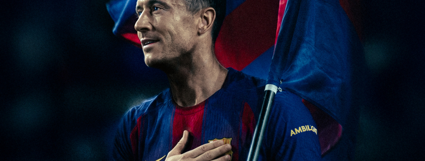 Escudo del club FC Barcelona ¡Gracias, Robert! El delantero polaco describe sus cuatro temporadas en el club como "el capitulo mas increible" de su carrera Primer Equipo Fecha de publicación Hace 41 Mins