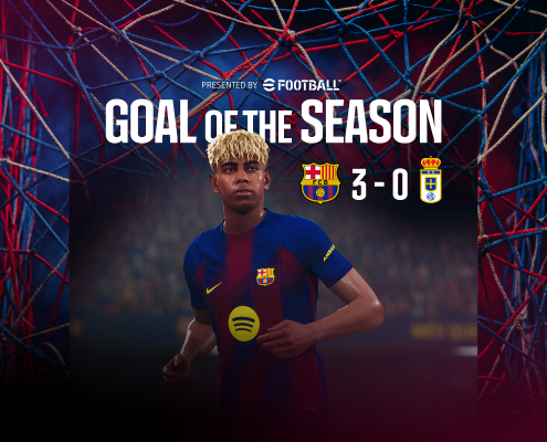 Escudo del FC Barcelona Lamine Yamal v Oviedo gana el Gol de la Temporada Más de 15.000 personas votaron en la aplicación del FC Barcelona y éste fue elegido ganador Primer Equipo Fecha de publicación Hace 27 Minutos