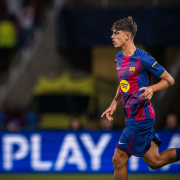 Escudo del club FC Barcelona Bernal debuta con España El centrocampista catalán juega por primera vez con la selección española Primer Equipo Fecha de publicación Hace 18 horas