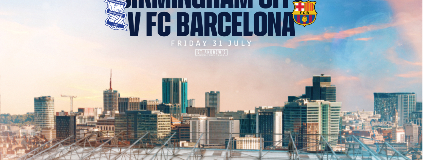 Escudo del club FC Barcelona El Barça 2026/27 comenzará en Birmingham El primer amistoso de la próxima pretemporada tendrá lugar en St. Andrew's @ Knighthead Park contra el histórico Birmingham City el viernes 31 de julio a las 19.45 hora local (20.45 h CEST) Primer equipo Fecha de publicación Hace 22 Minutos