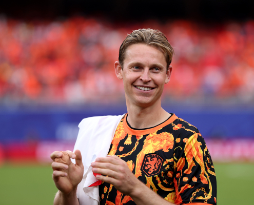 Insignia del FC Barcelona Frenkie de Jong en los dieciseisavos del Mundial El equipo de Ronald Koeman encabeza su grupo para avanzar en la competición con el centrocampista azulgrana como factor clave / Foto: Primer Equipo FIFA Fecha de publicación 26 jun 26
