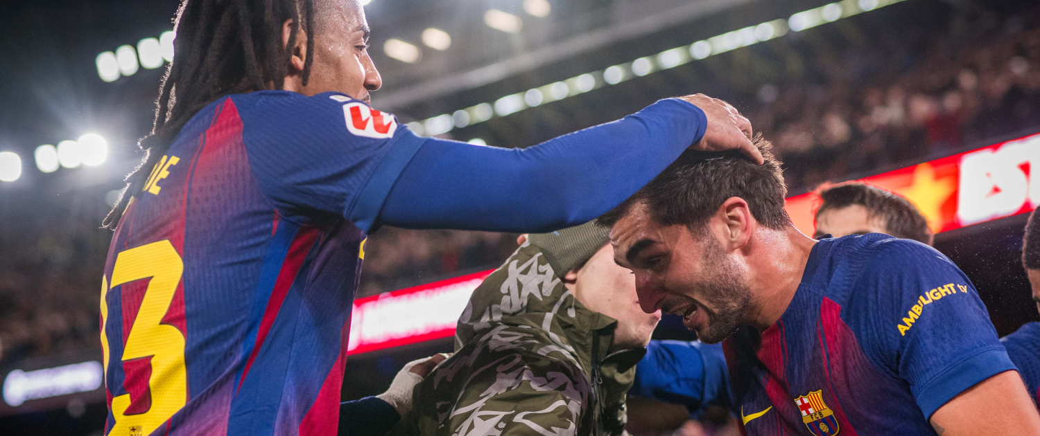 Escudo del FC Barcelona 10 blaugranas en los cuartos de final del Mundial La plantilla de Luis de la Fuente cuenta con ocho jugadores del FC Barcelona y también están Koundé con Francia y Gordon con el primer equipo de Inglaterra Fecha de publicación Hace 1 hora