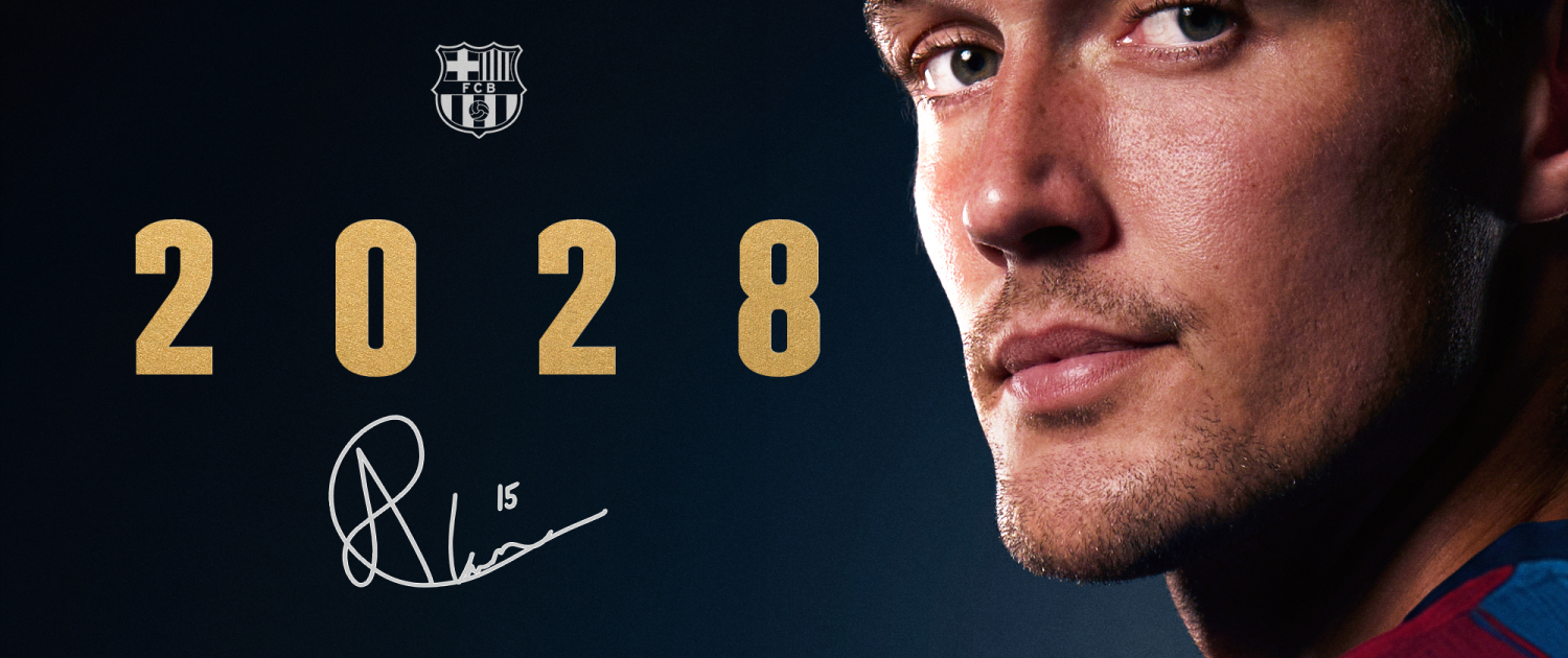 Escudo del FC Barcelona Andreas Christensen renueva su contrato hasta 2028 El defensa danés seguirá dos temporadas más en el primer equipo blaugrana Fecha de publicación Hace 8 Minutos