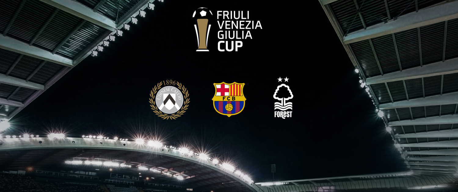 Insignia del club del FC Barcelona Internacional a tres bandas en Udine El FC Barcelona participará por primera vez en la Copa Friuli Venezia Giulia junto con el Udinese y el Nottingham Forest el 8 de agosto en el Bluenergy Stadium Primer equipo Fecha de publicación Hace 52 minutos